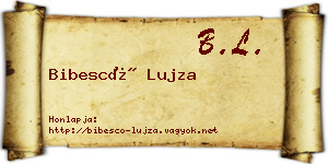 Bibescó Lujza névjegykártya